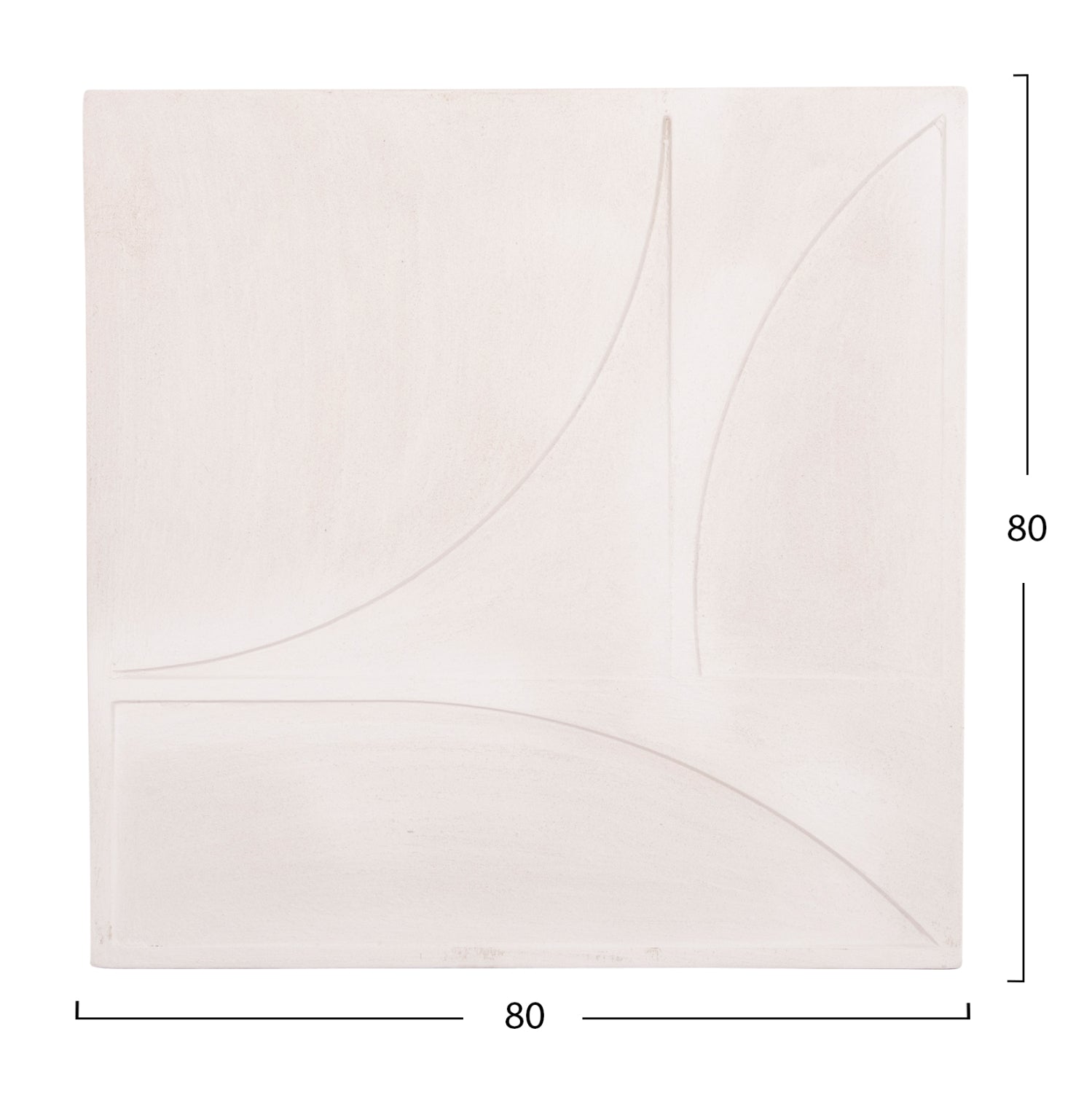 Декорация за стена Санторини бял цвят 80x4x80