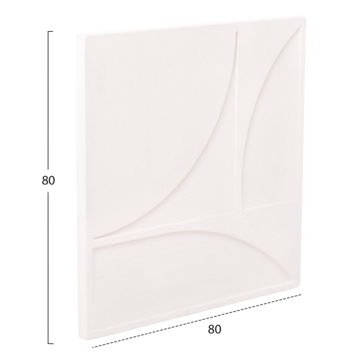 Декорация за стена Санторини бял цвят 80x4x80