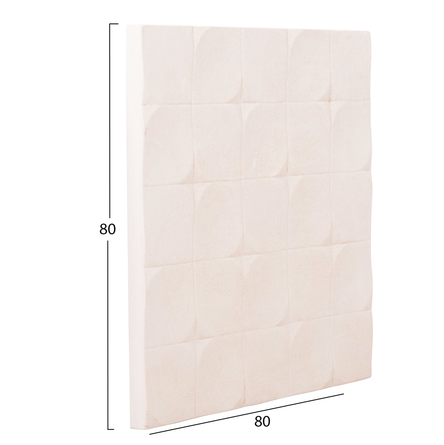 Декорация за стена Санторини бял цвят 80x4,5x80