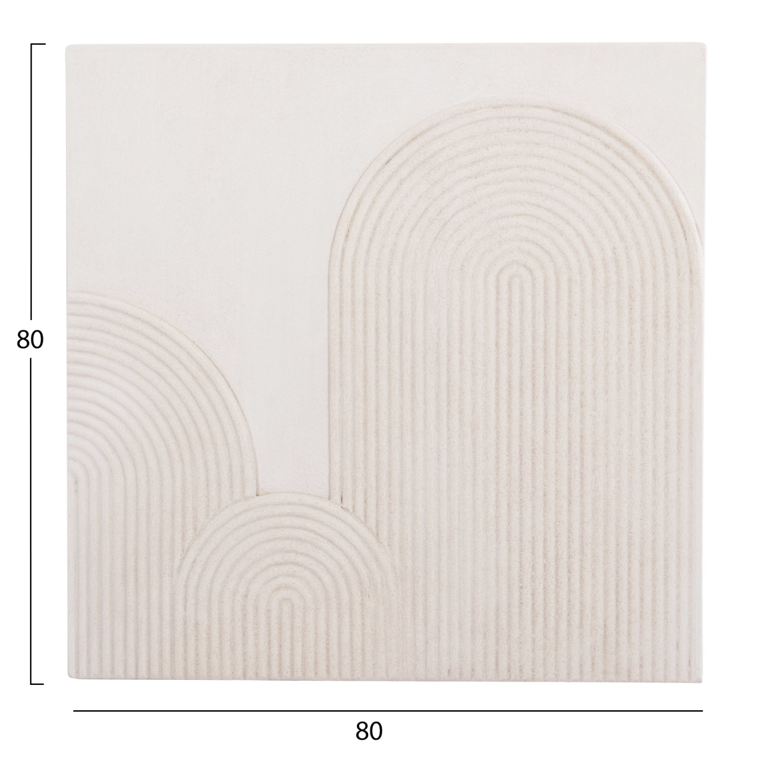 Декорация за стена Санторини бял цвят 80x4,5x80