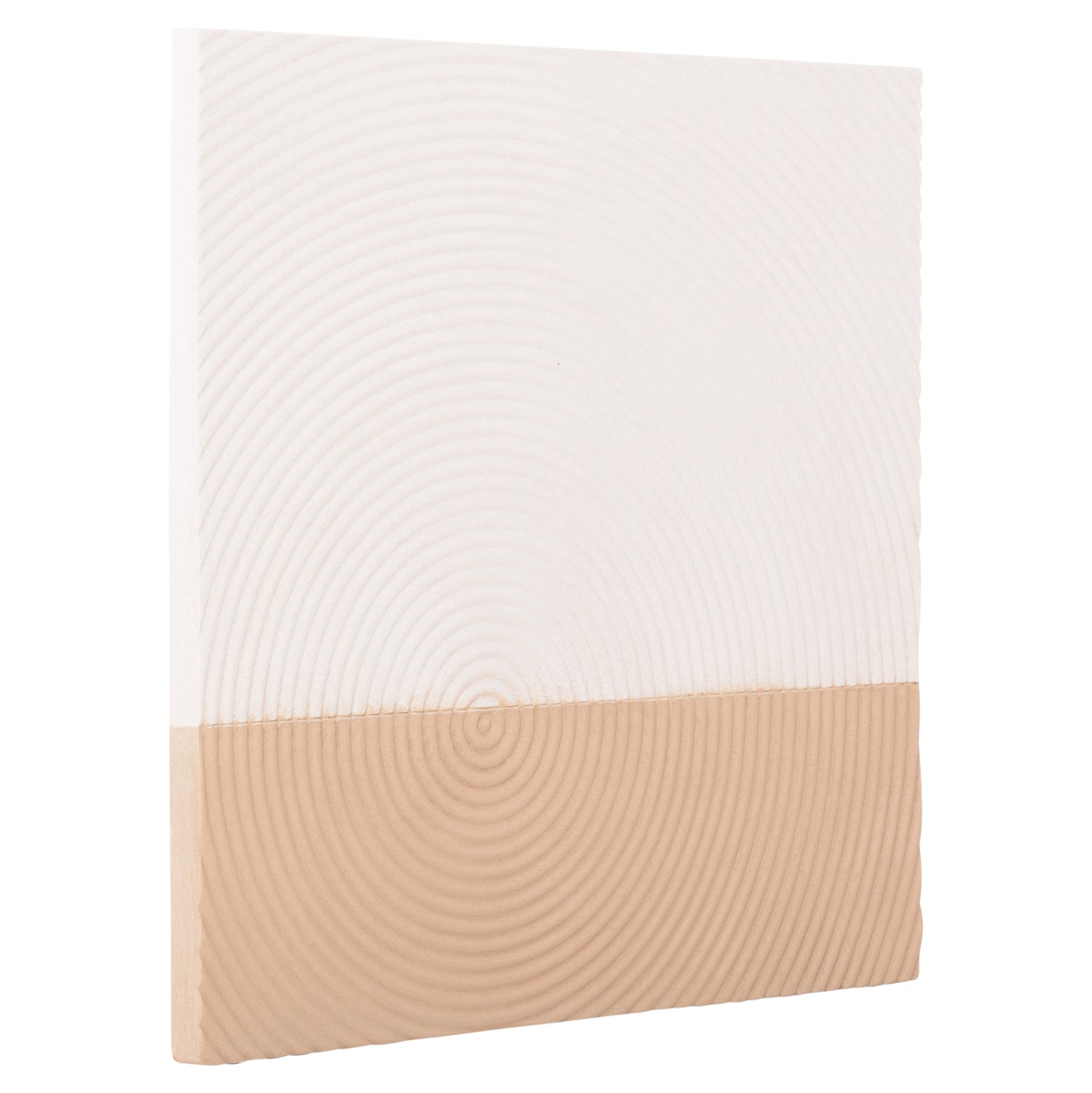 Декорация за стена Санторини цвят бял-кафяв 80x4x80