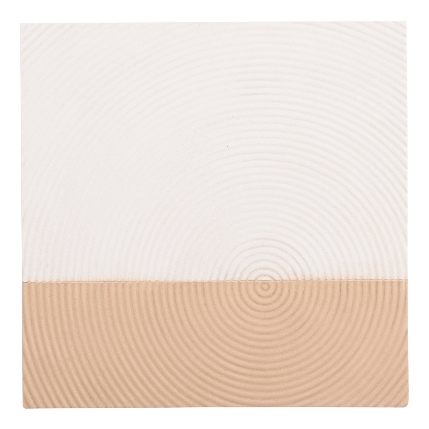 Декорация за стена Санторини цвят бял-кафяв 80x4x80