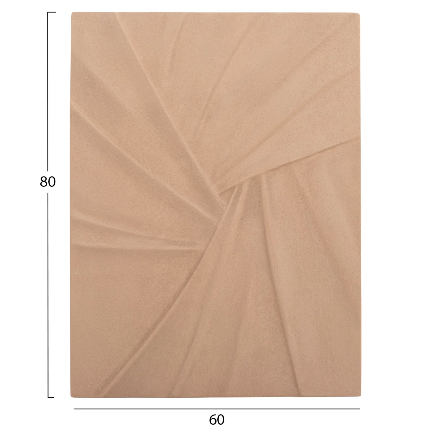 Декорация за стена Санторини бежов цвят 60x4x80