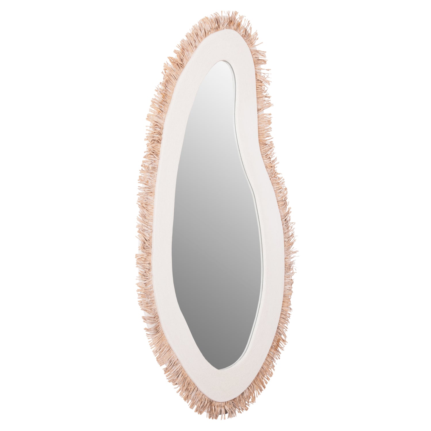 Огледало SANTORINI цвят бял-натурал 63x1,8x120