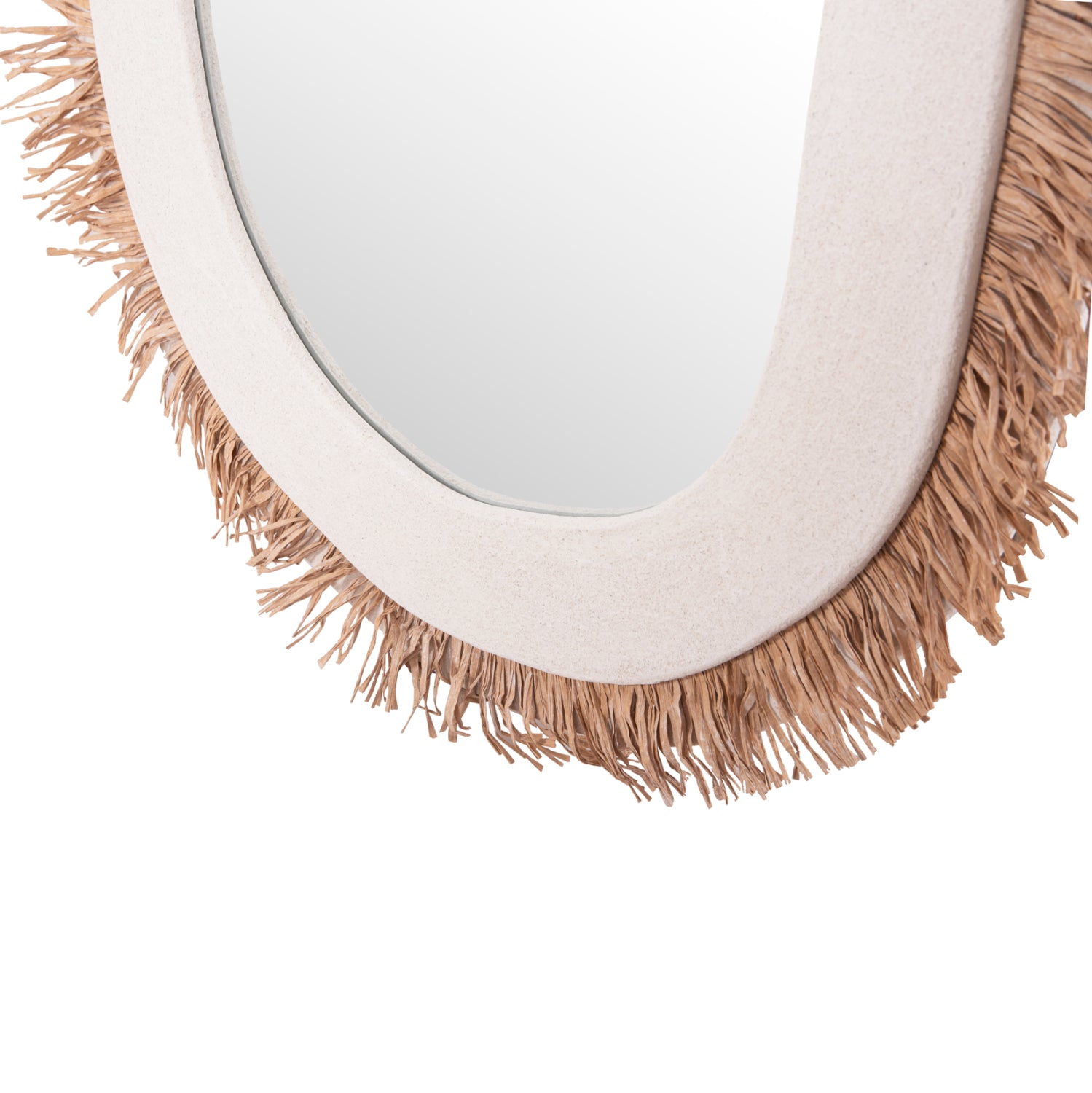 Огледало SANTORINI цвят бял-натурал 61x1,8x120