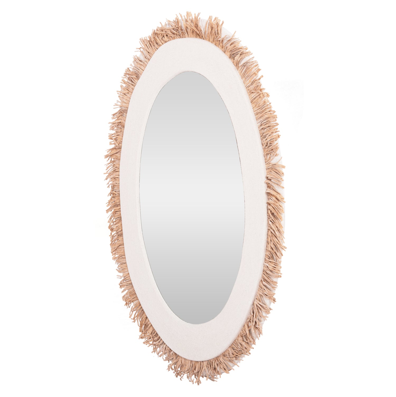 Огледало SANTORINI 60x2x80 цвят бял-натурал