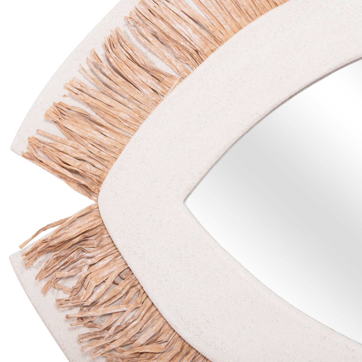 Огледало SANTORINI цвят бял-натурал 81x1,8x54