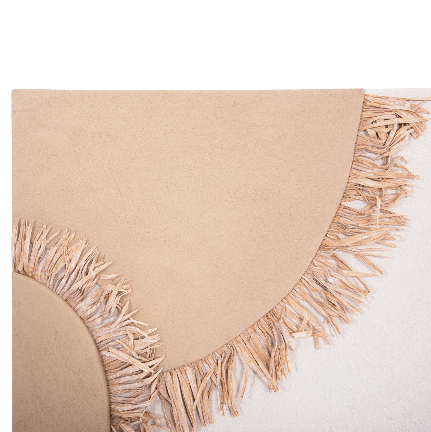 Декорация за стена Санторини цвят бял-натурал 60x4,5x80