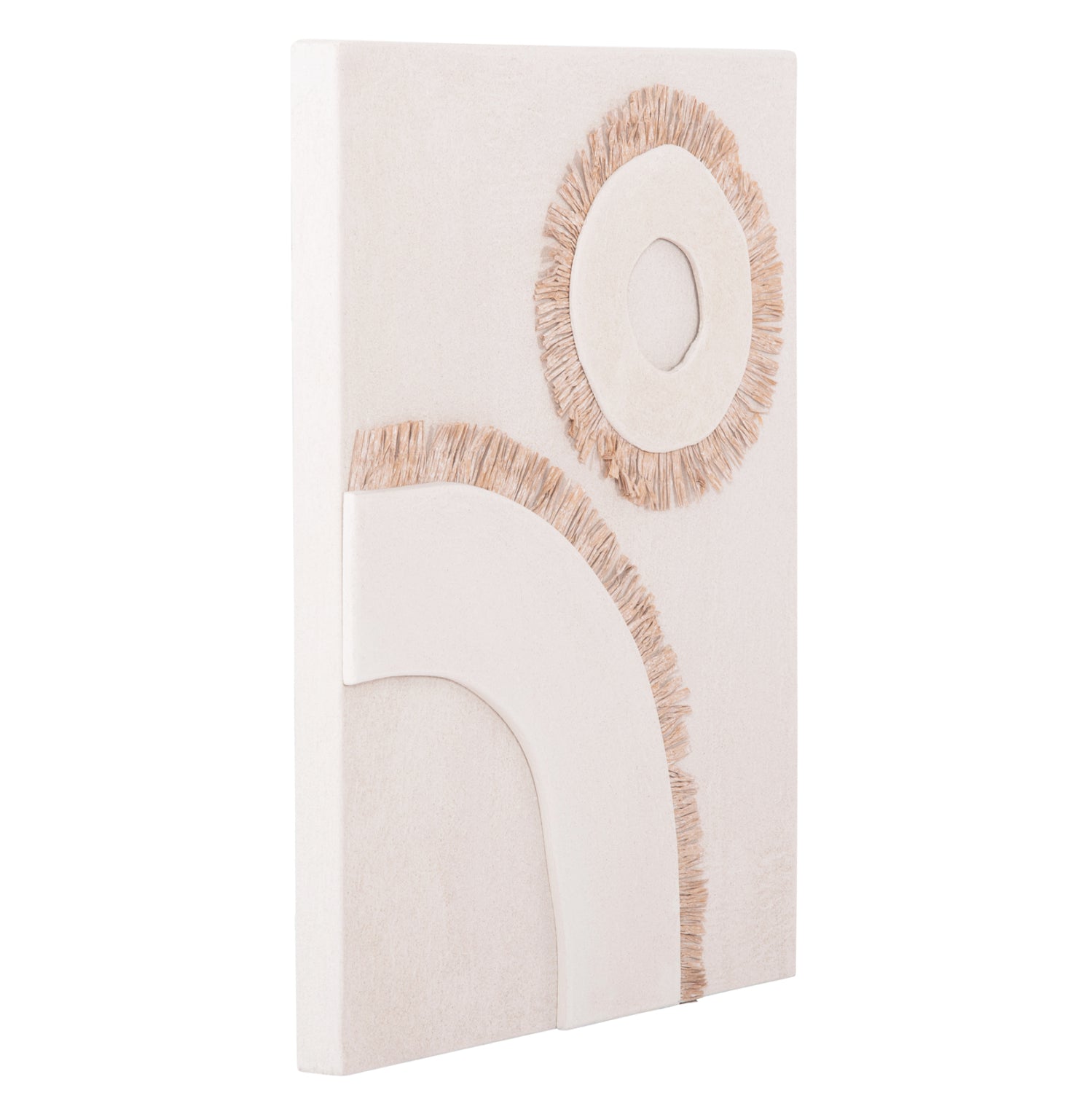 Декорация за стена Санторини цвят бял-натурал 48×4,5×60