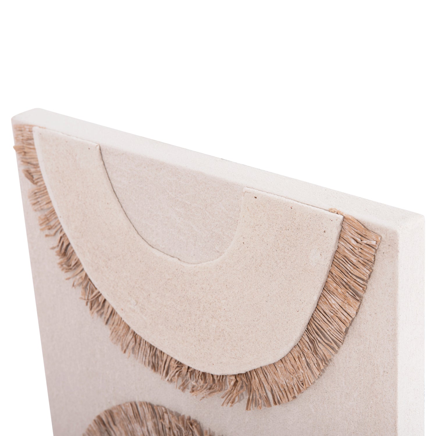 Декорация за стена Санторини цвят бял-натурал 48x4,5x60