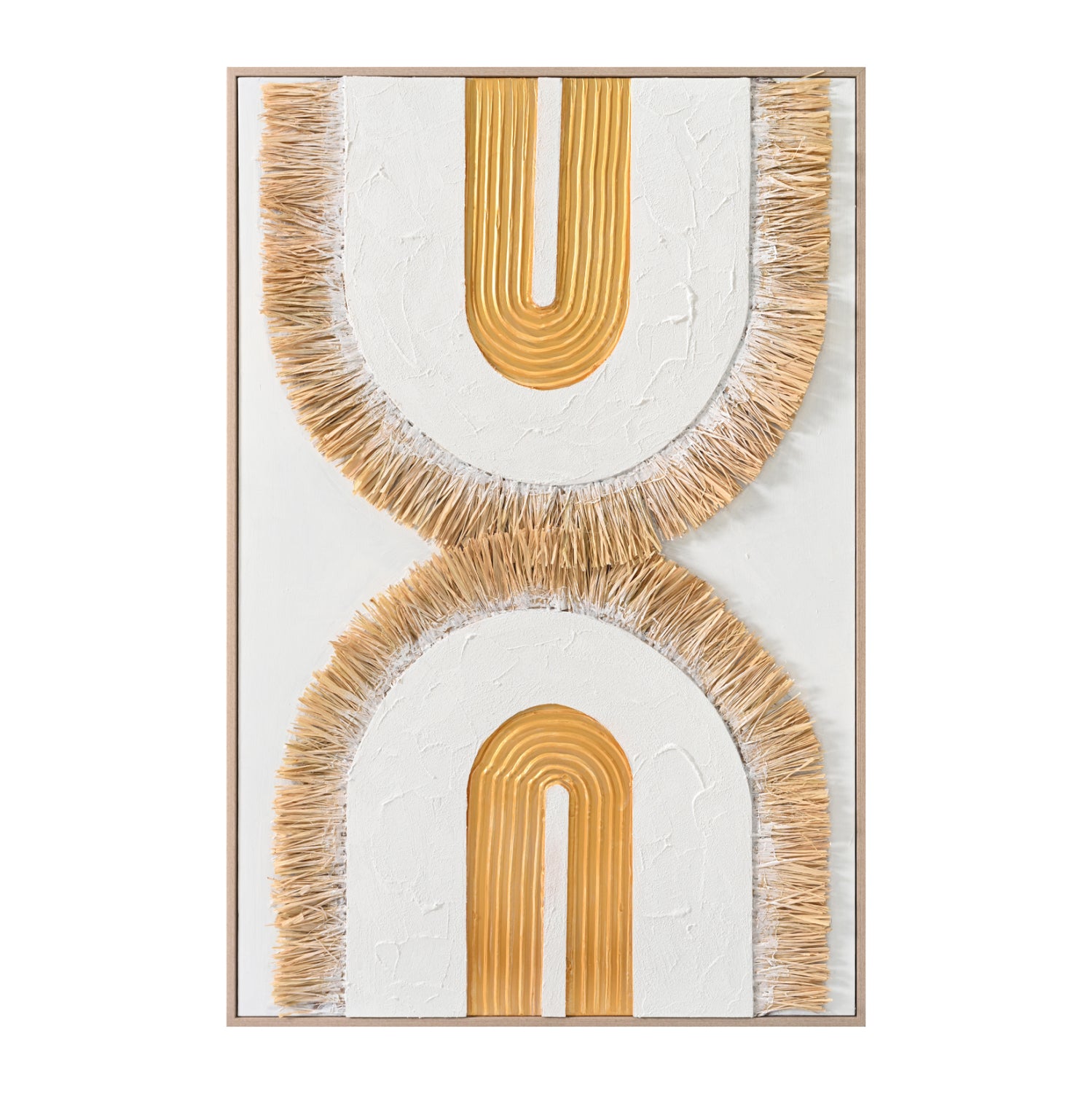 3d картинацвят бял-бежова рамка 80x3,5x120