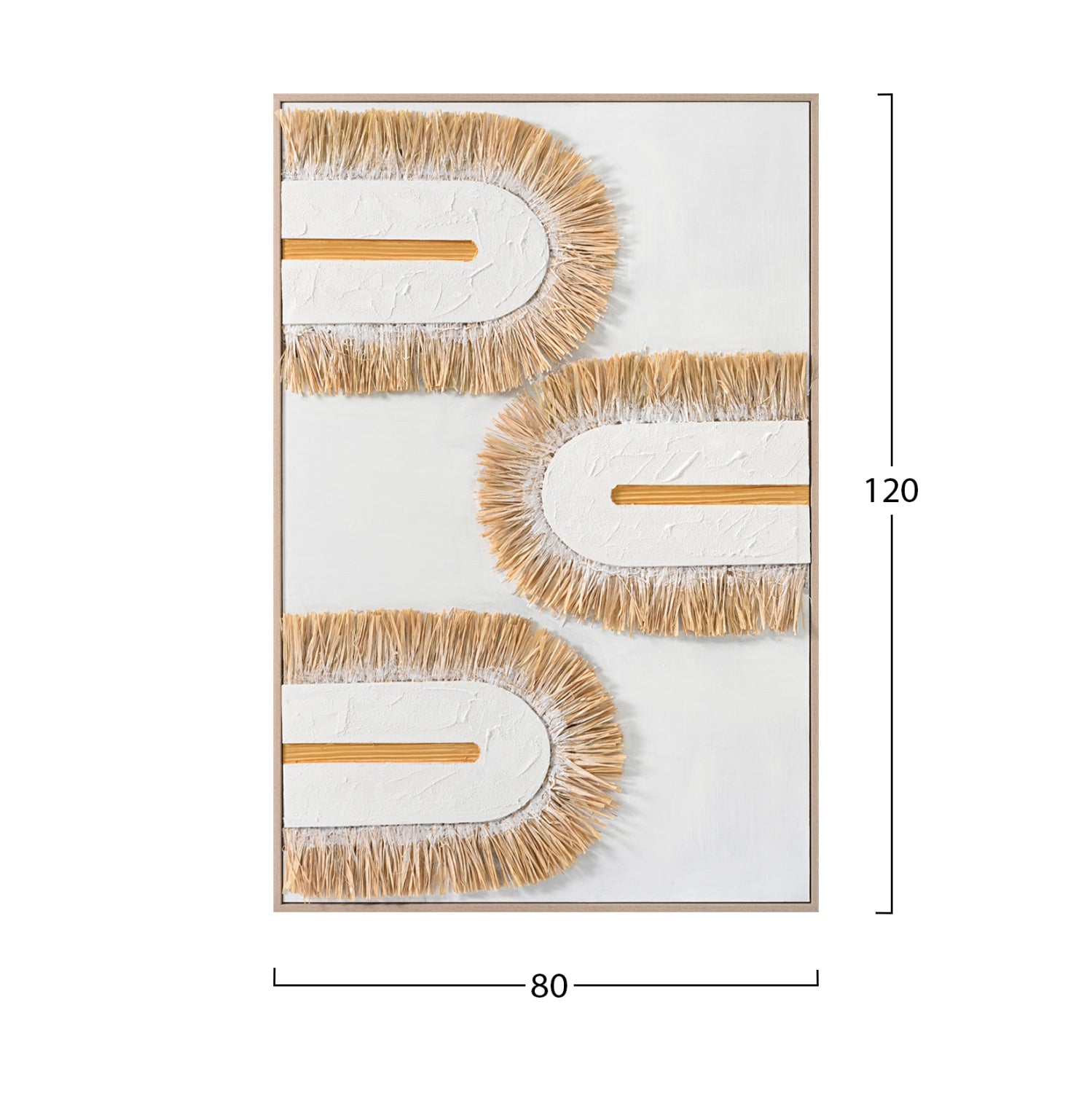 3d картина цвят бял-бежова рамка 80x3,5x120