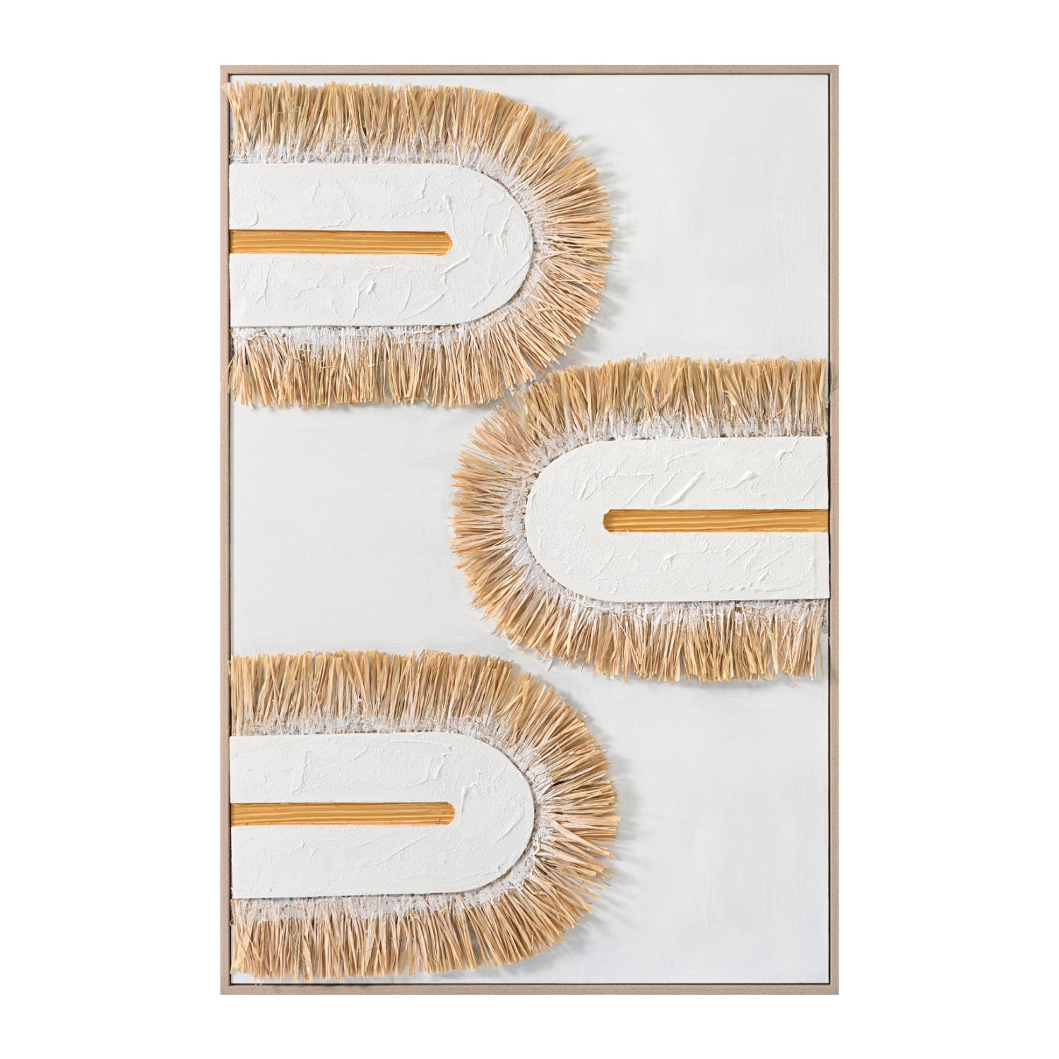 3d картина цвят бял-бежова рамка 80x3,5x120