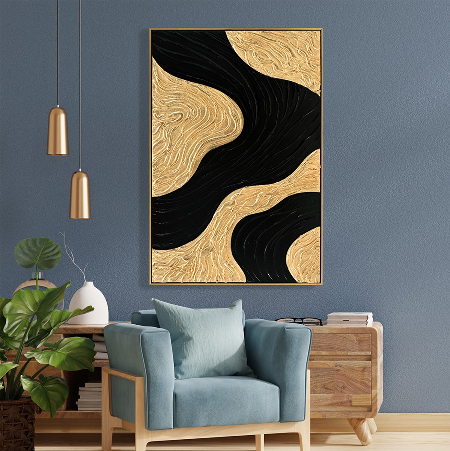 3d картина с бежова рамка 62x4,5Χ92