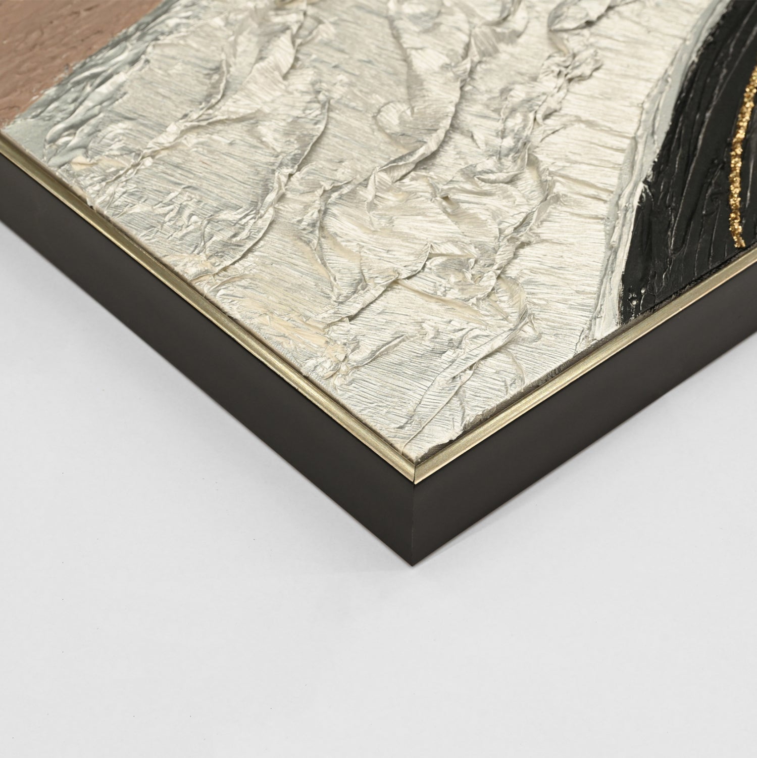 Картина абстрактна с бежова рамка 152x4.5x52