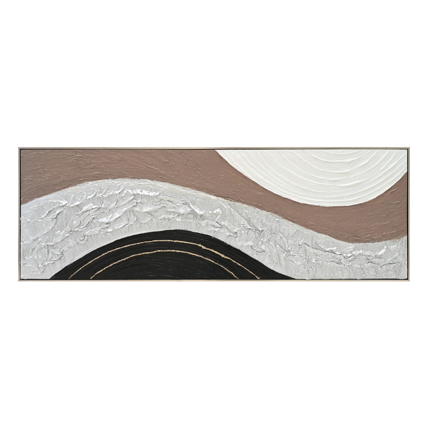 Картина абстрактна с бежова рамка 152x4.5x52