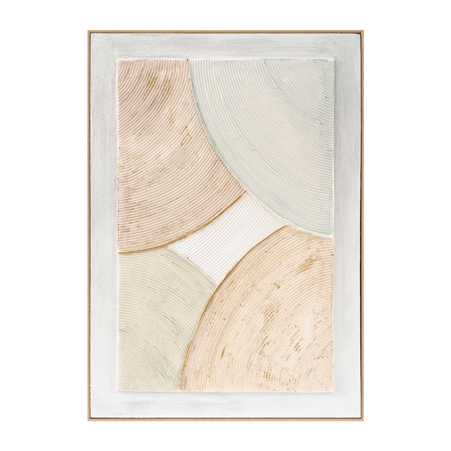 3d картина ръчно изработени криви в бежова рамка 72x5X102см.