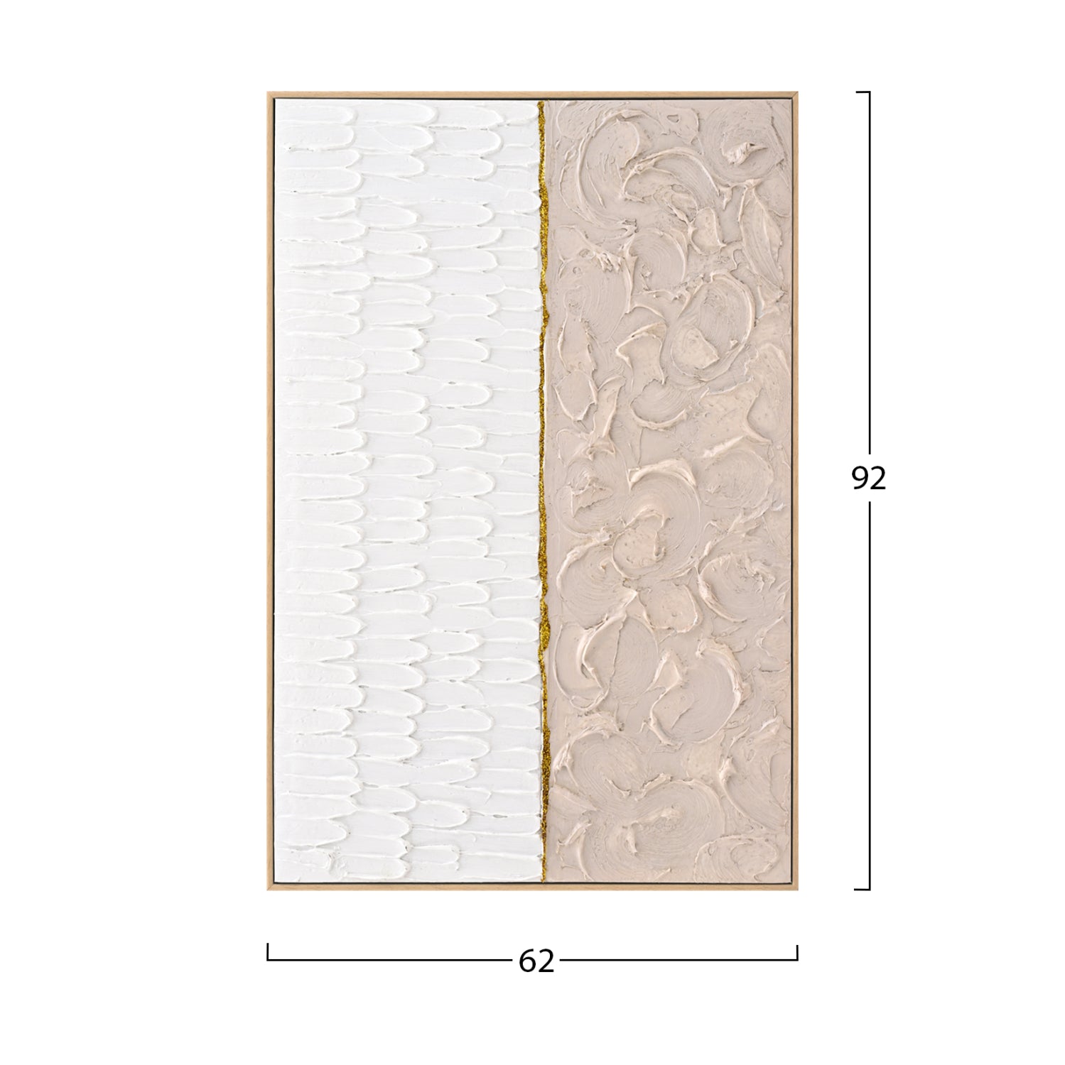3d картина бежово/бяло с бежова рамка 62x4.5x92см.