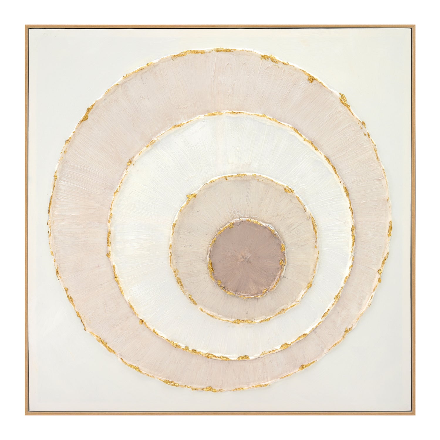 Картина с бежова рамка кръгове 82x4.5x82см.