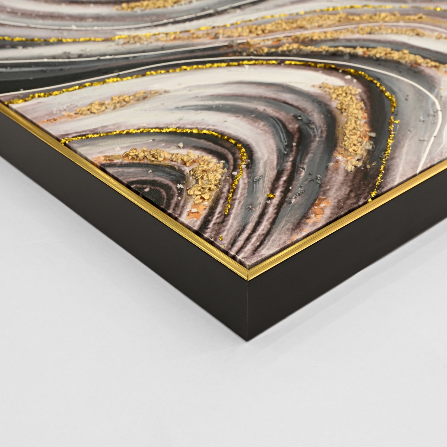 Картина абстрактен принт с бежова рамка 62x4.5x92см.