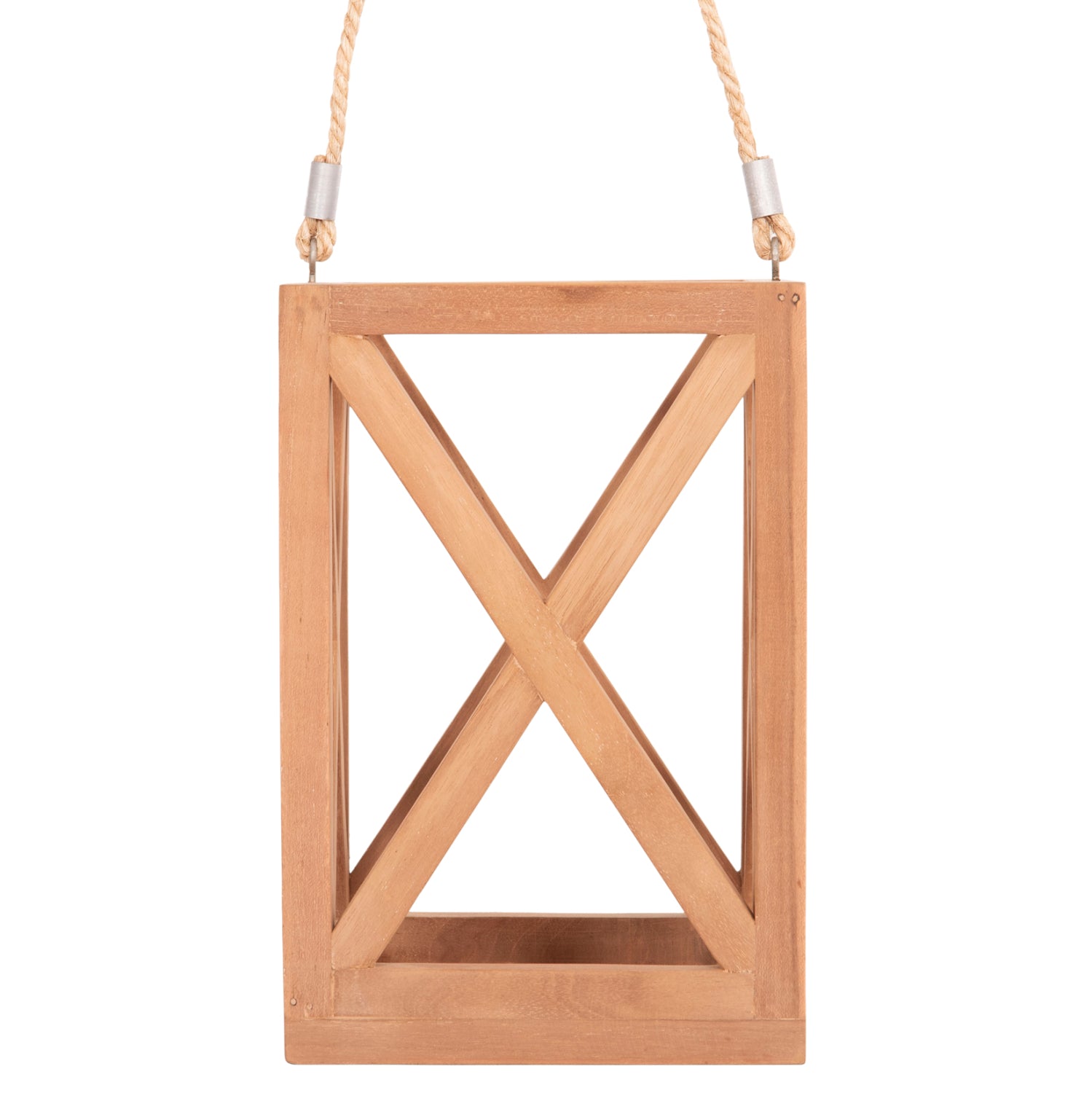 Декоративен фенер FENT тиково дърво 20х20х30-58см.