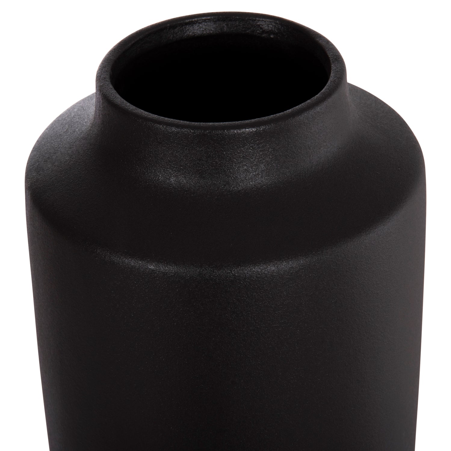 Керамична декоративна ваза за маса , Galad, черна матова, φ17.5x40см