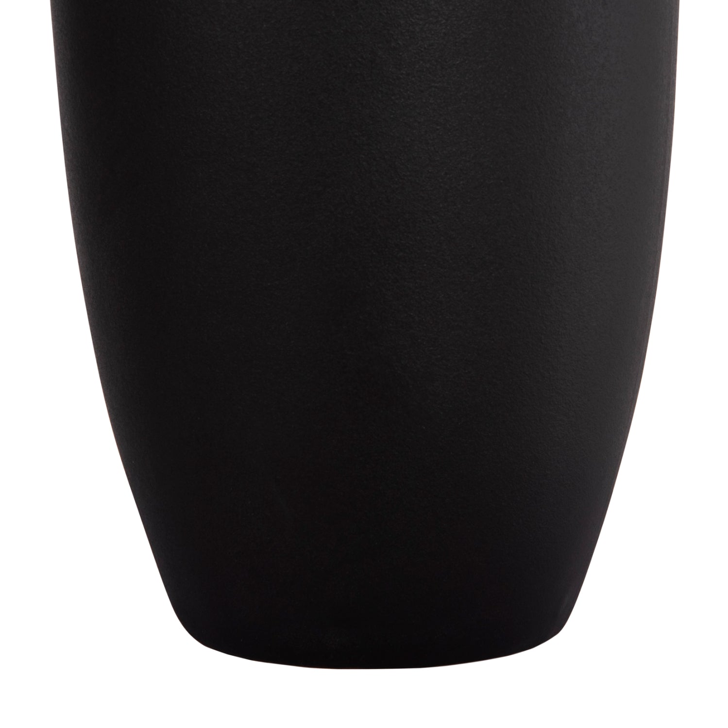 Керамична декоративна ваза за плот, galad, черна матова, φ16x32hсм