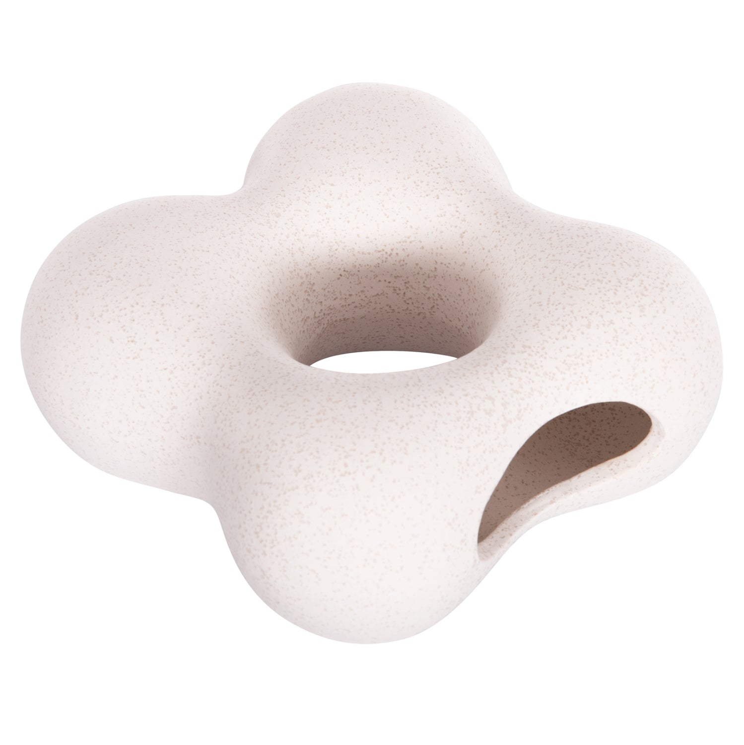 Керамична декорация за маса SEBOR кристален, бял, 18x9x18см