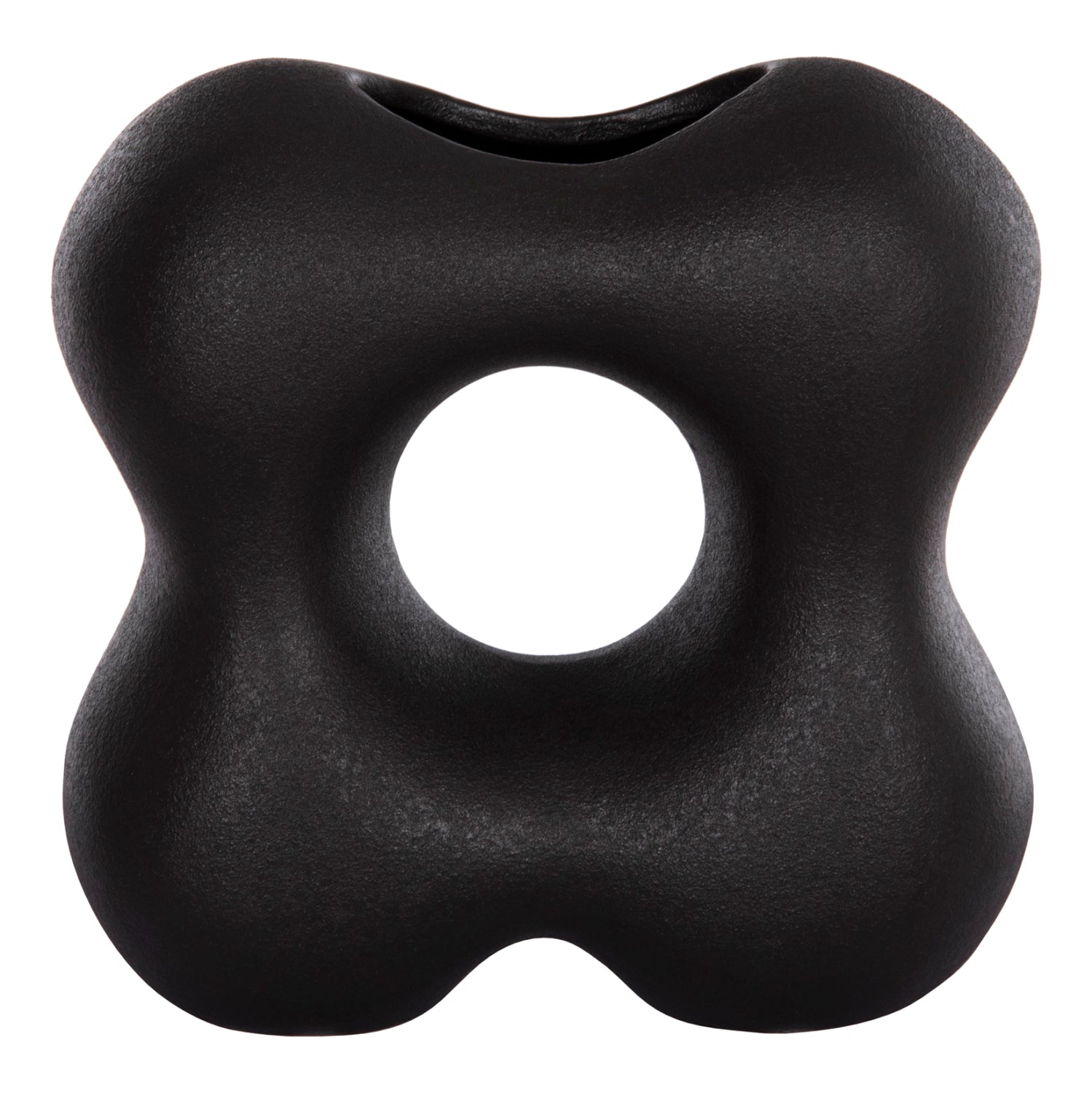 Керамична декоратиция за маса SEBOR черна, матова 18x9x18см