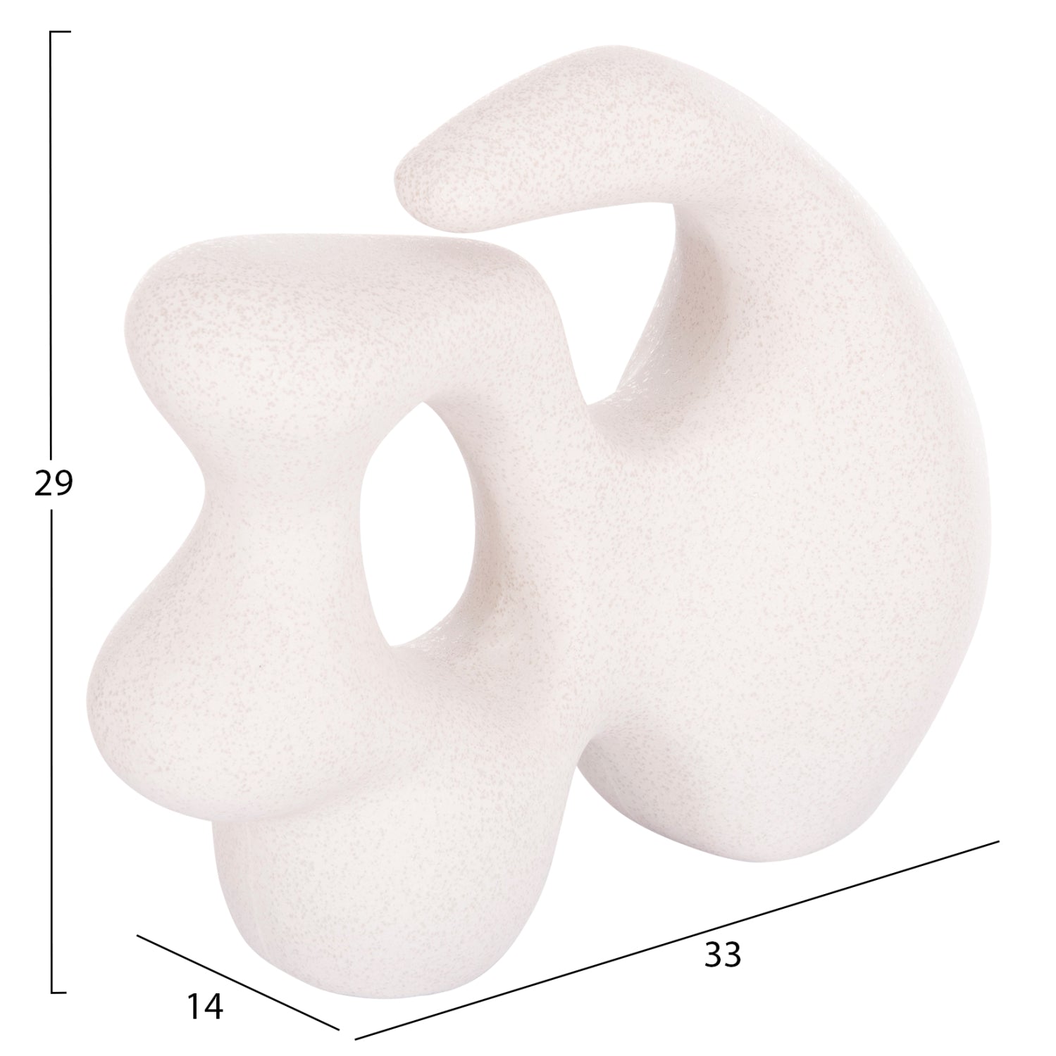 Декорация  за маса  ISIL цвят бял-светло сив 33x14x29