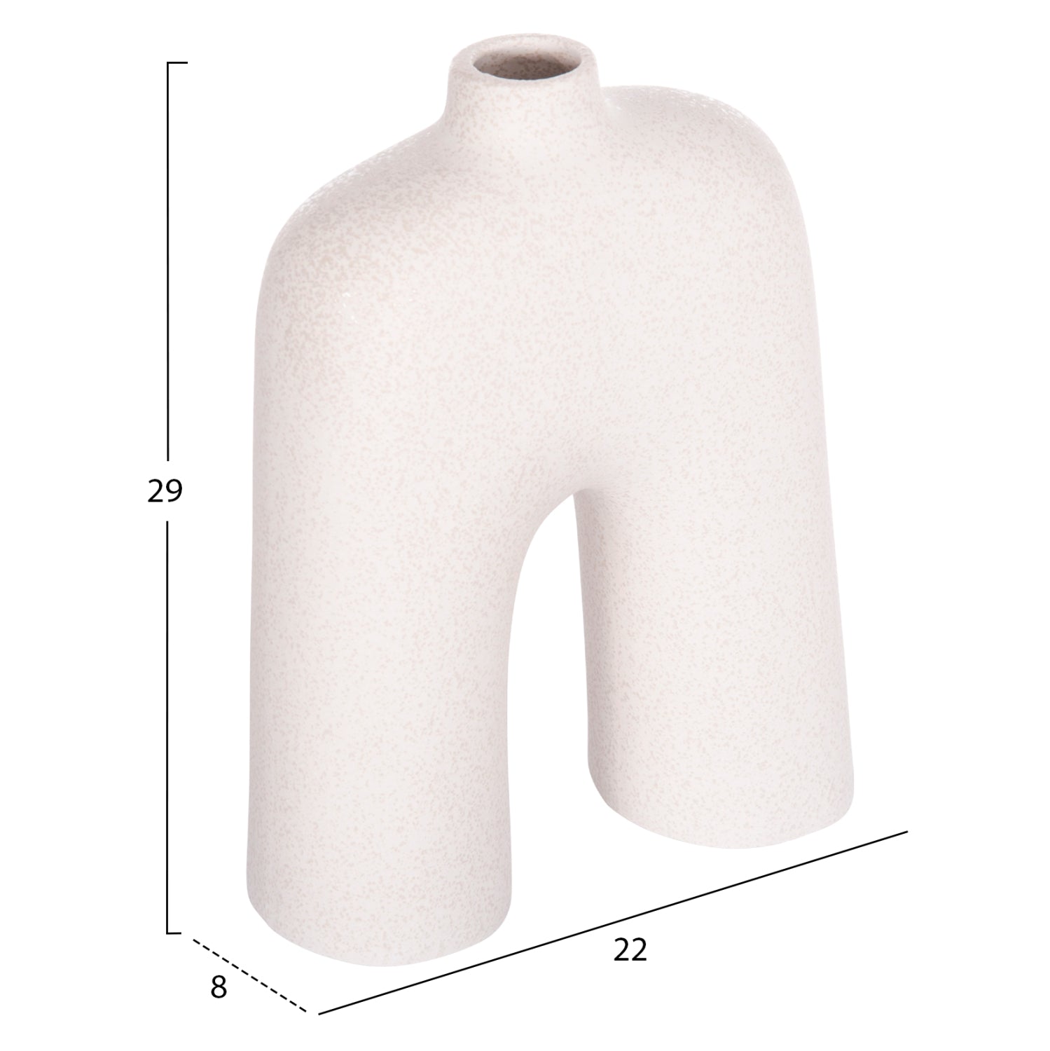 Декоративен керамичен плот за маса ISIL кристално бял 22x8x29см