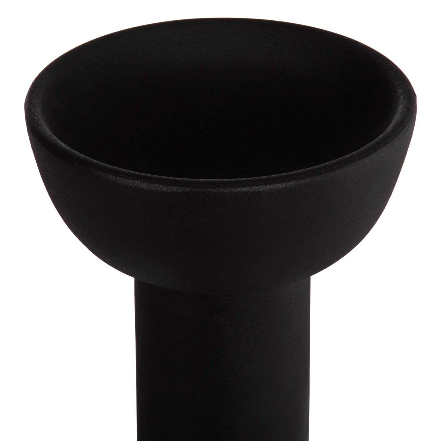 Декоративен керамичен плот за маса Еlendil черен мат φ23x32h см