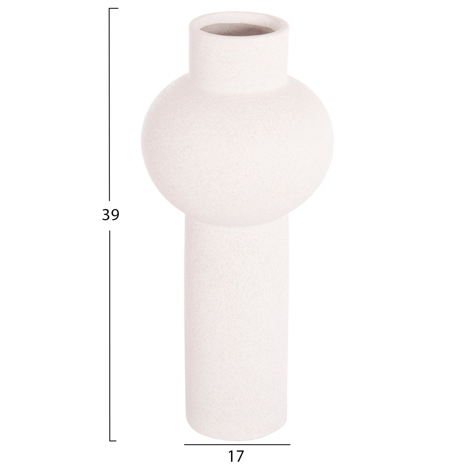 Декоративен керамичен плот за маса SCEPTER бял кристал, φ17x39hcm