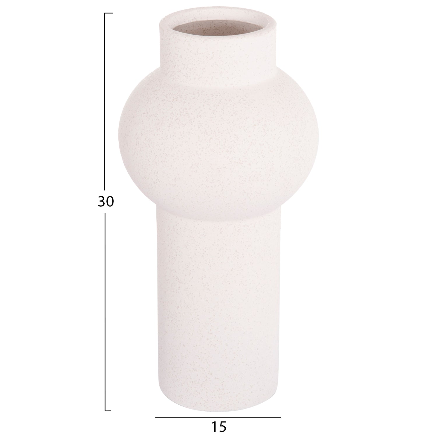 Декорация керамична SCEPTER бял кристал φ15x30hcm