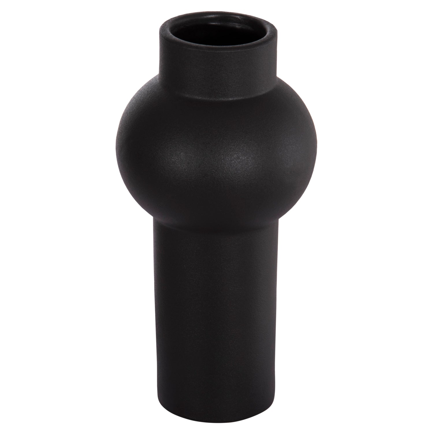 Декоративен керамичен плот за маса SCEPTER черен матов, φ15x30h см