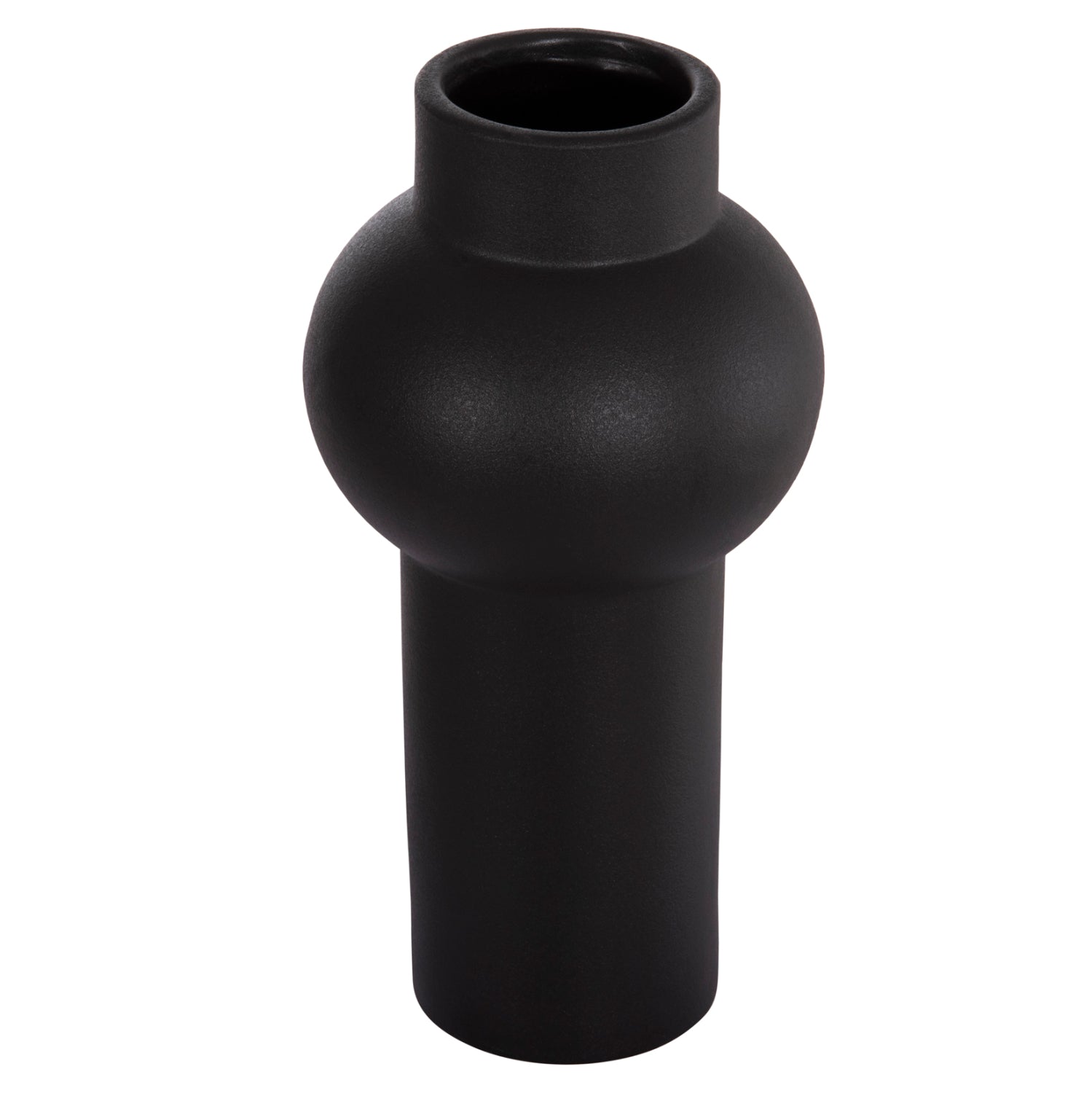 Декоративен керамичен плот за маса SCEPTER черен матов, φ15x30h см