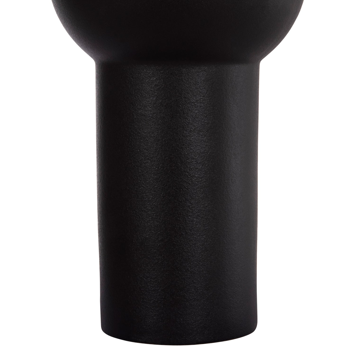 Декоративен керамичен плот за маса SCEPTER черен матов, φ15x30h см