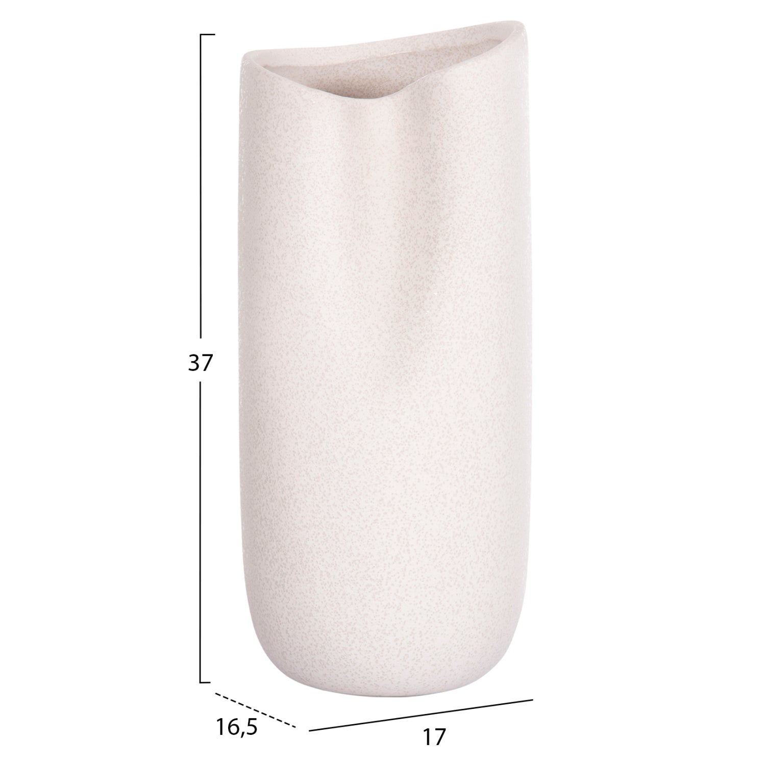 Керамична декорация за маса, кристално бяла, 17x16.5x37см