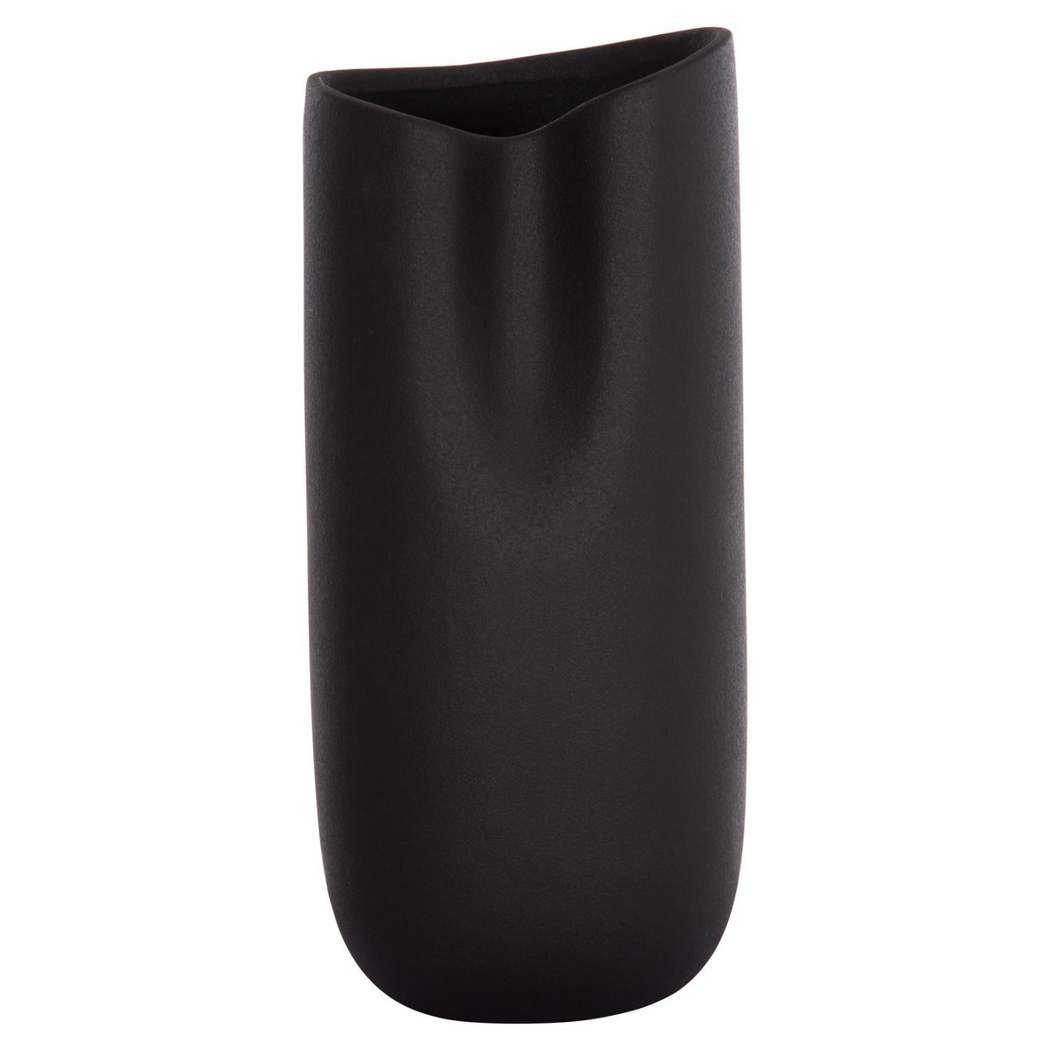 Керамична декоративна глазура за маса черна матова, 17x16.5x37см