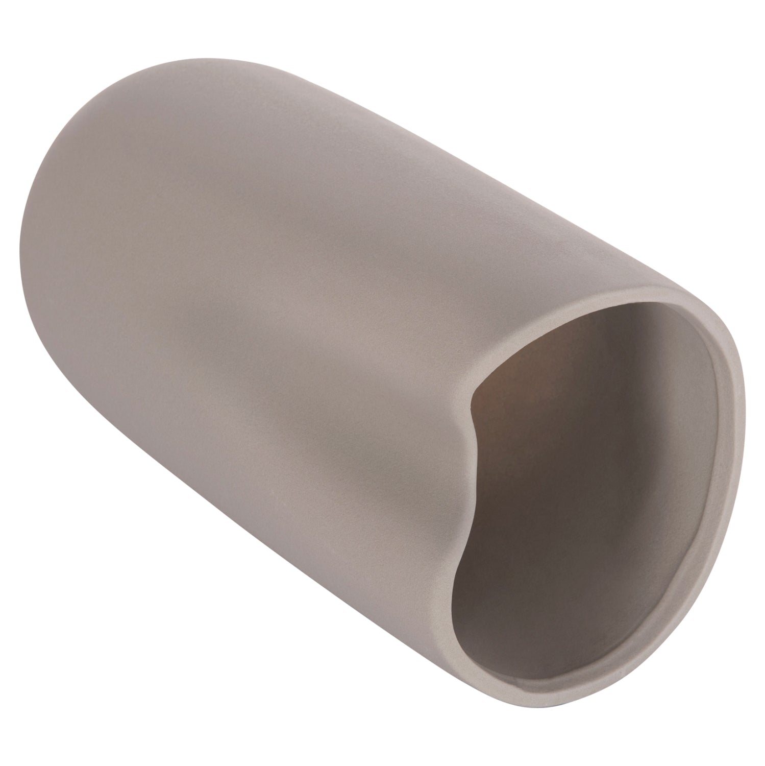 Керамична декоративна глазура за маса , сива, матова, 15x15x30см