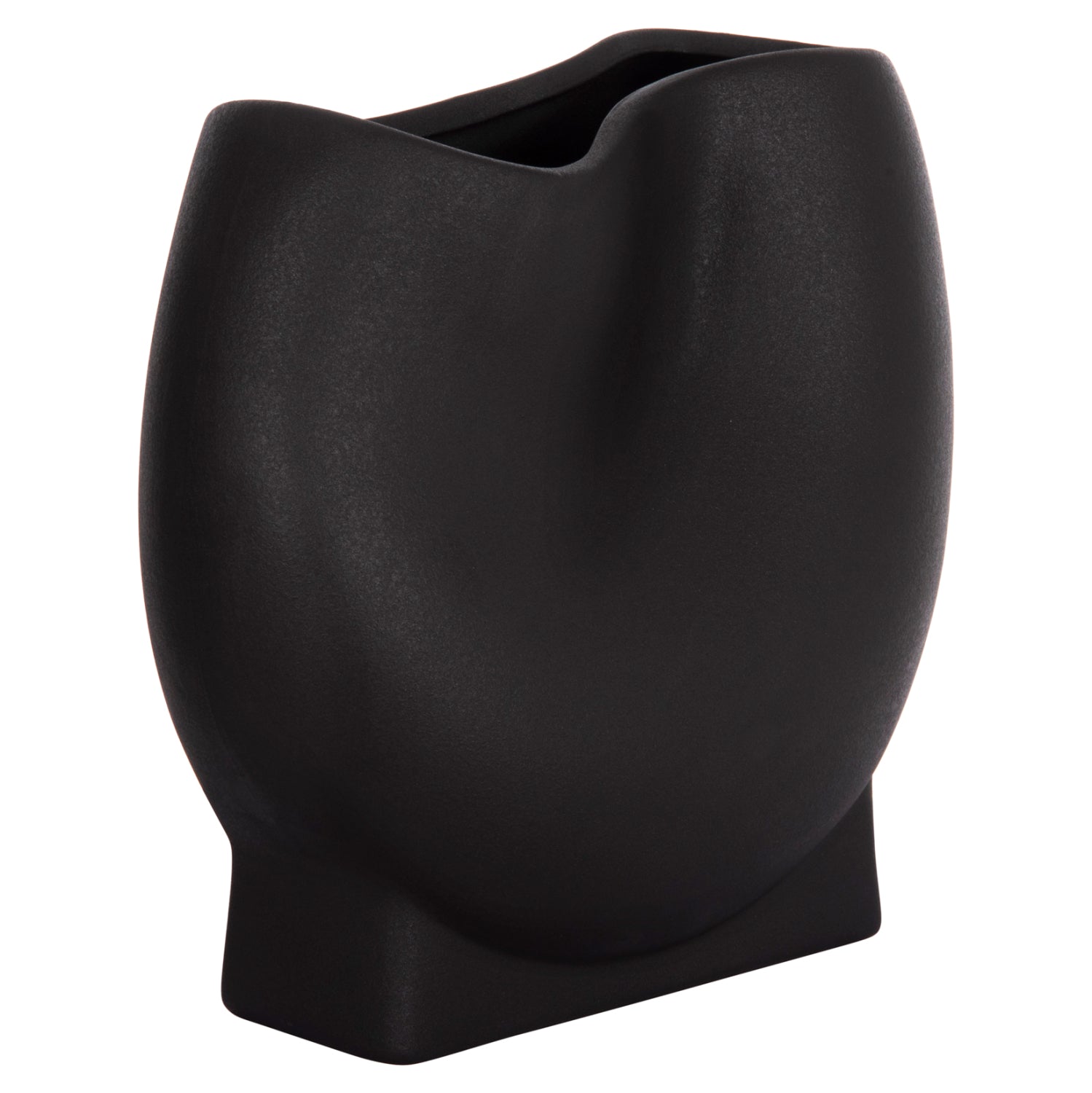 Керамична декоративна глазура за маса черна матова, 26x14x25см