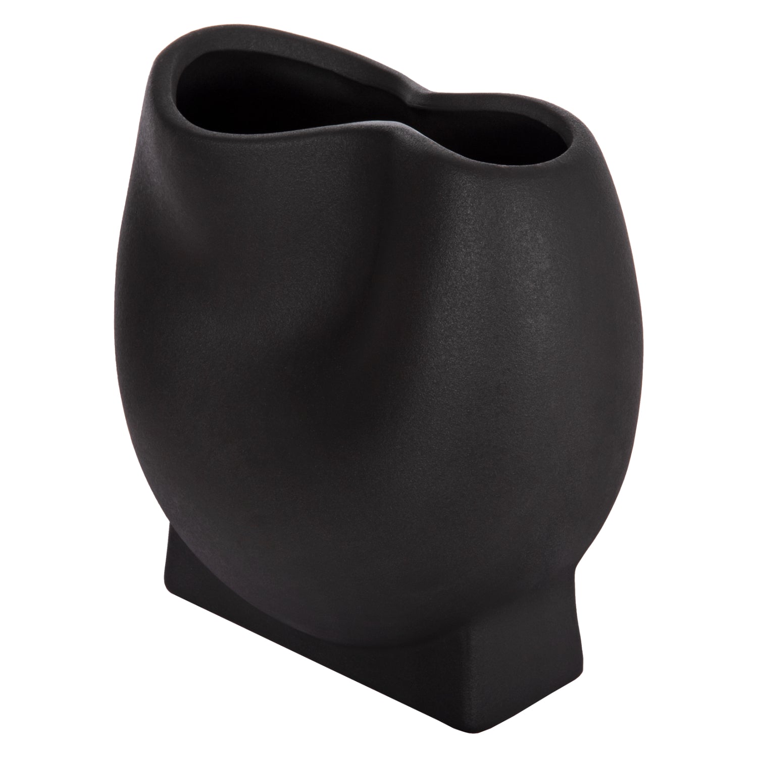 Керамична декоративна глазура за маса черна матова, 26x14x25см