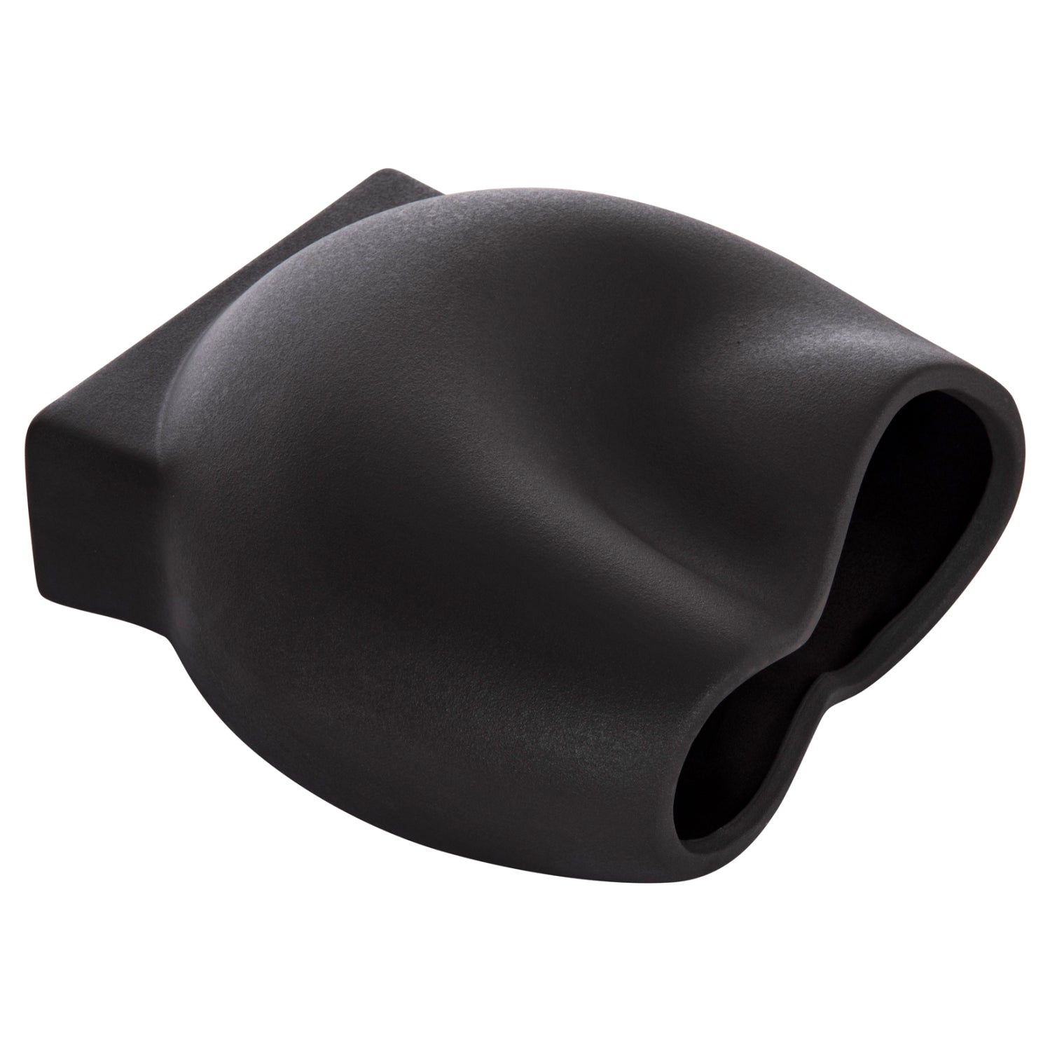 Керамична декоративна глазура за маса черна матова, 26x14x25см