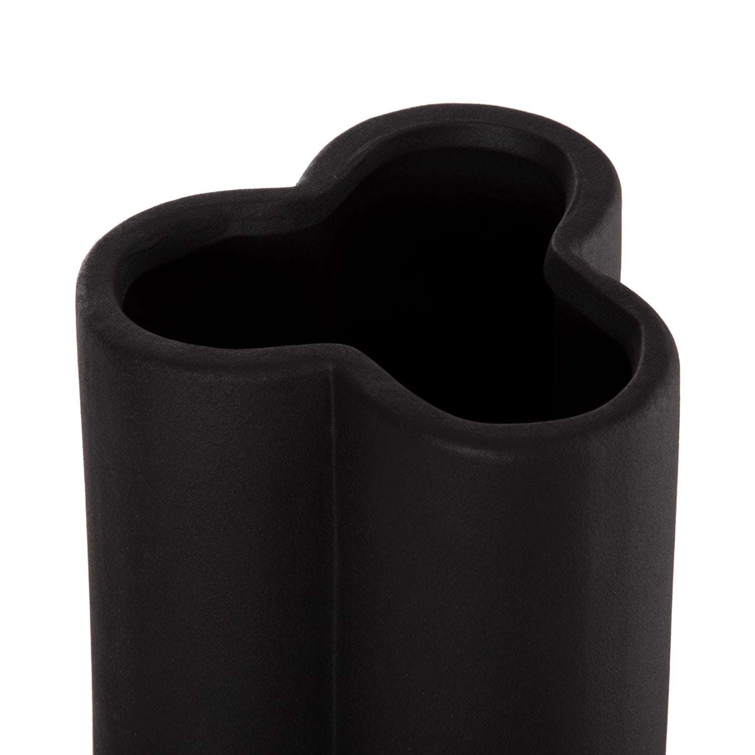 Керамична декоративна глазура за маса черна, матова φ14x34h см