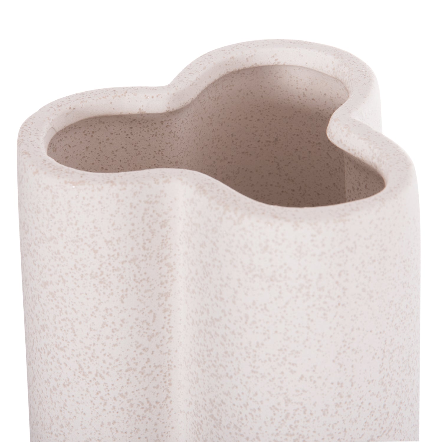 Керамична декоративна глазура за маса, кристално бяла φ14x29hcm