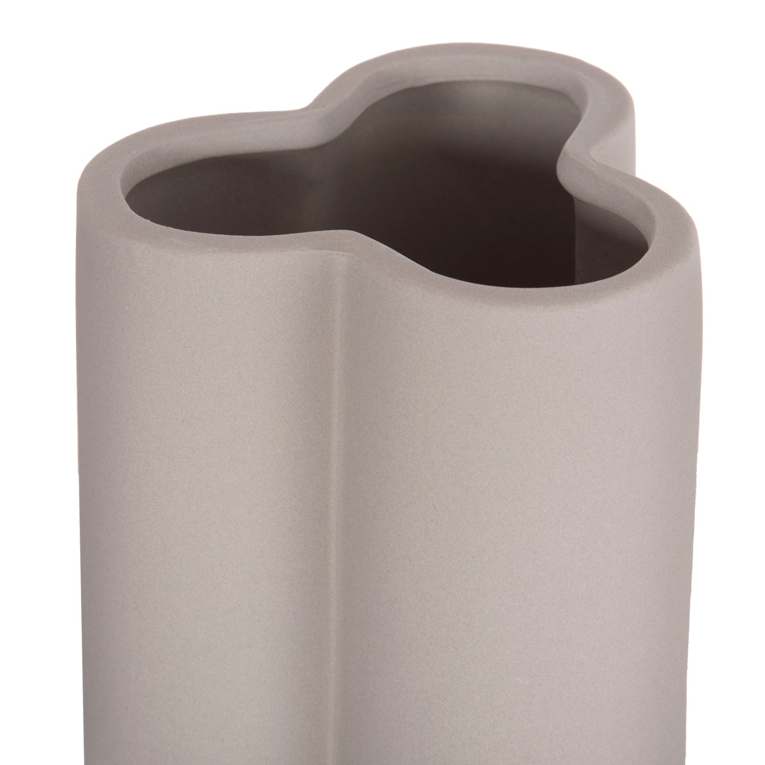 Керамична декоративна глазура за маса , сива, матова φ14x29hcm