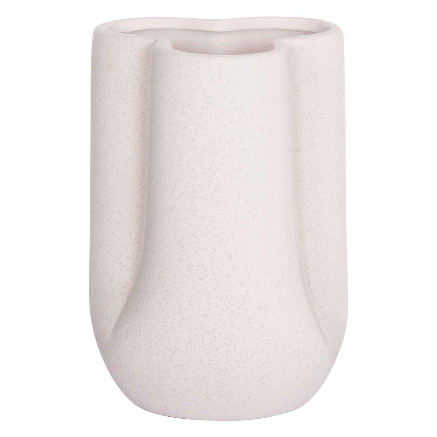 Керамична декоративна глазура за маса, кристално бяла φ16x22hcm