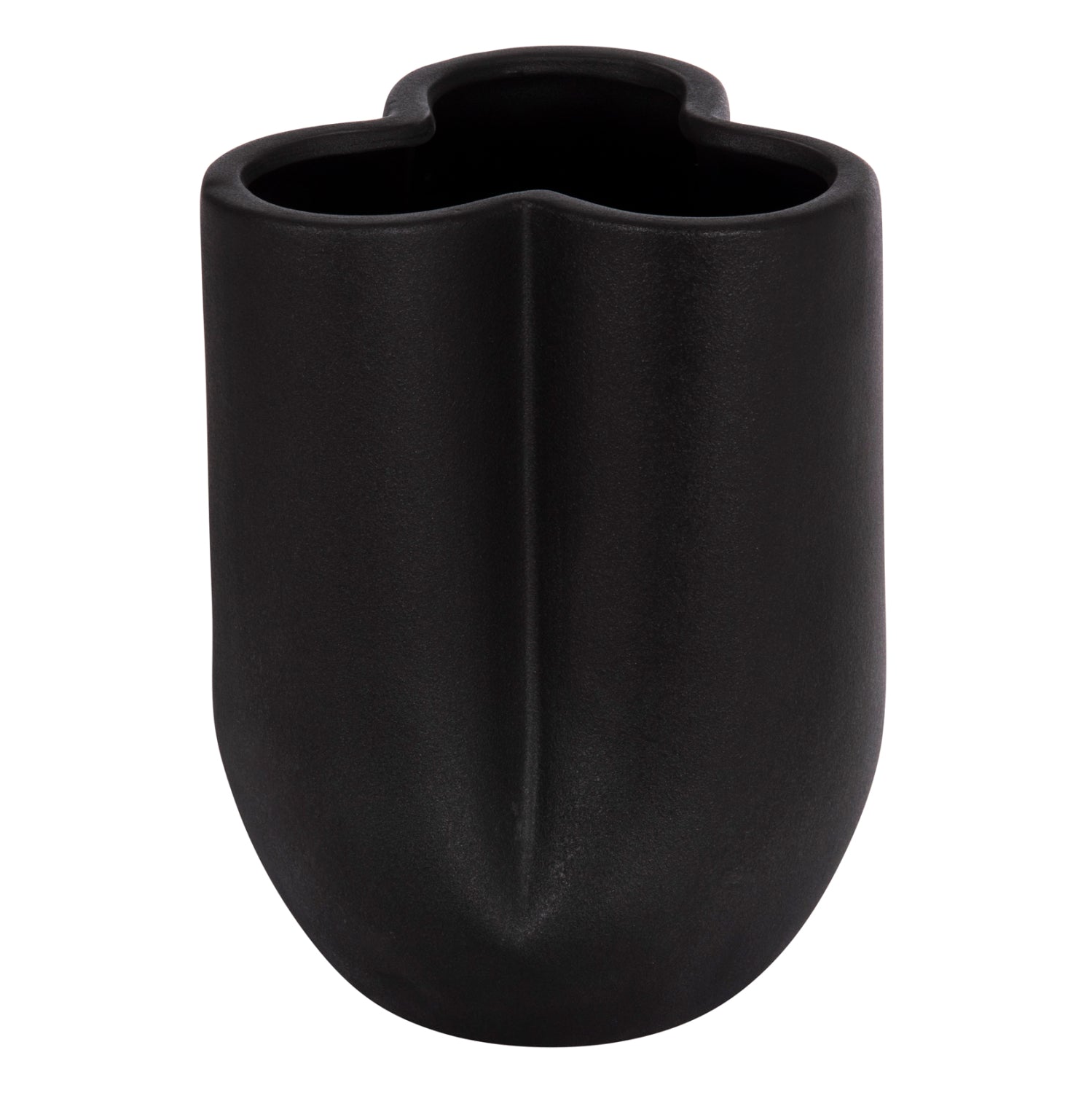 Керамична декоративна глазура за маса , черна матова φ16x22hcm