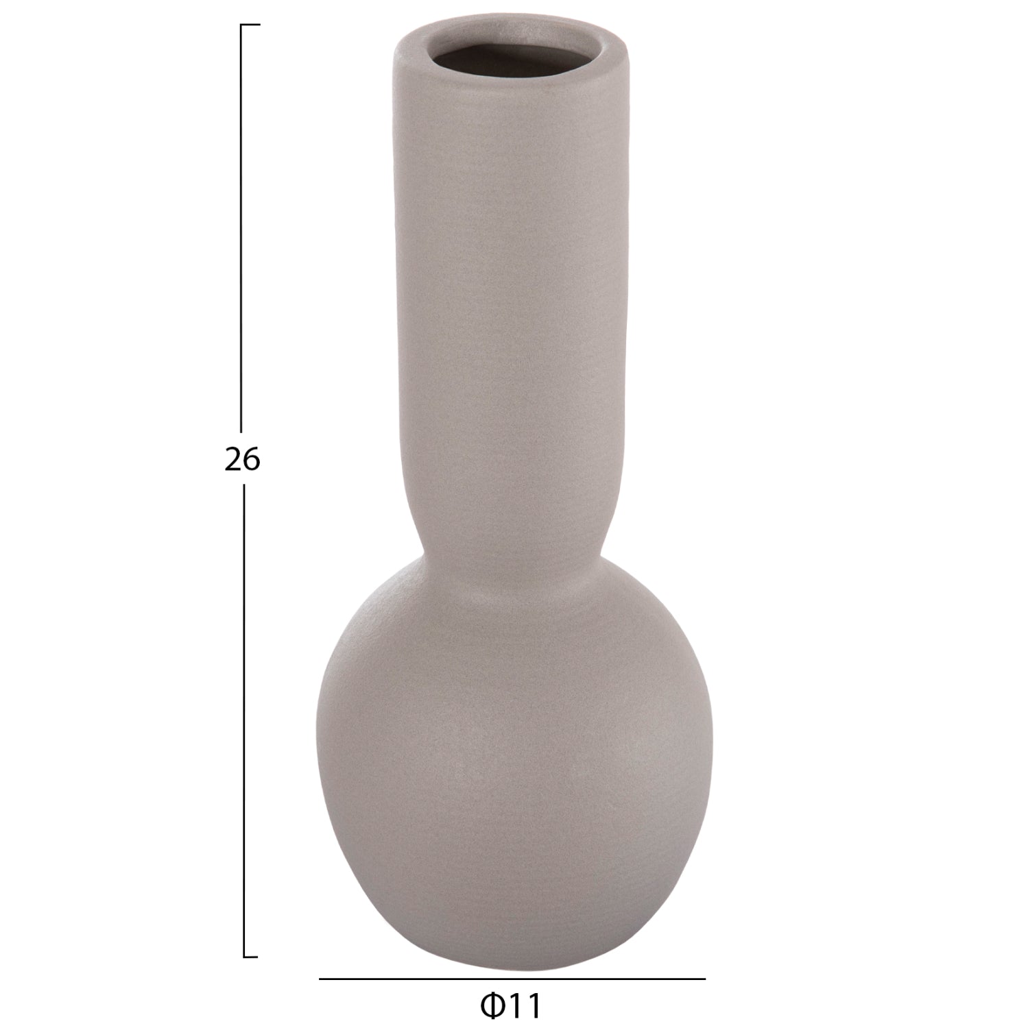 Декоративен керамичен плот за маса сив, матов φ11x26всм