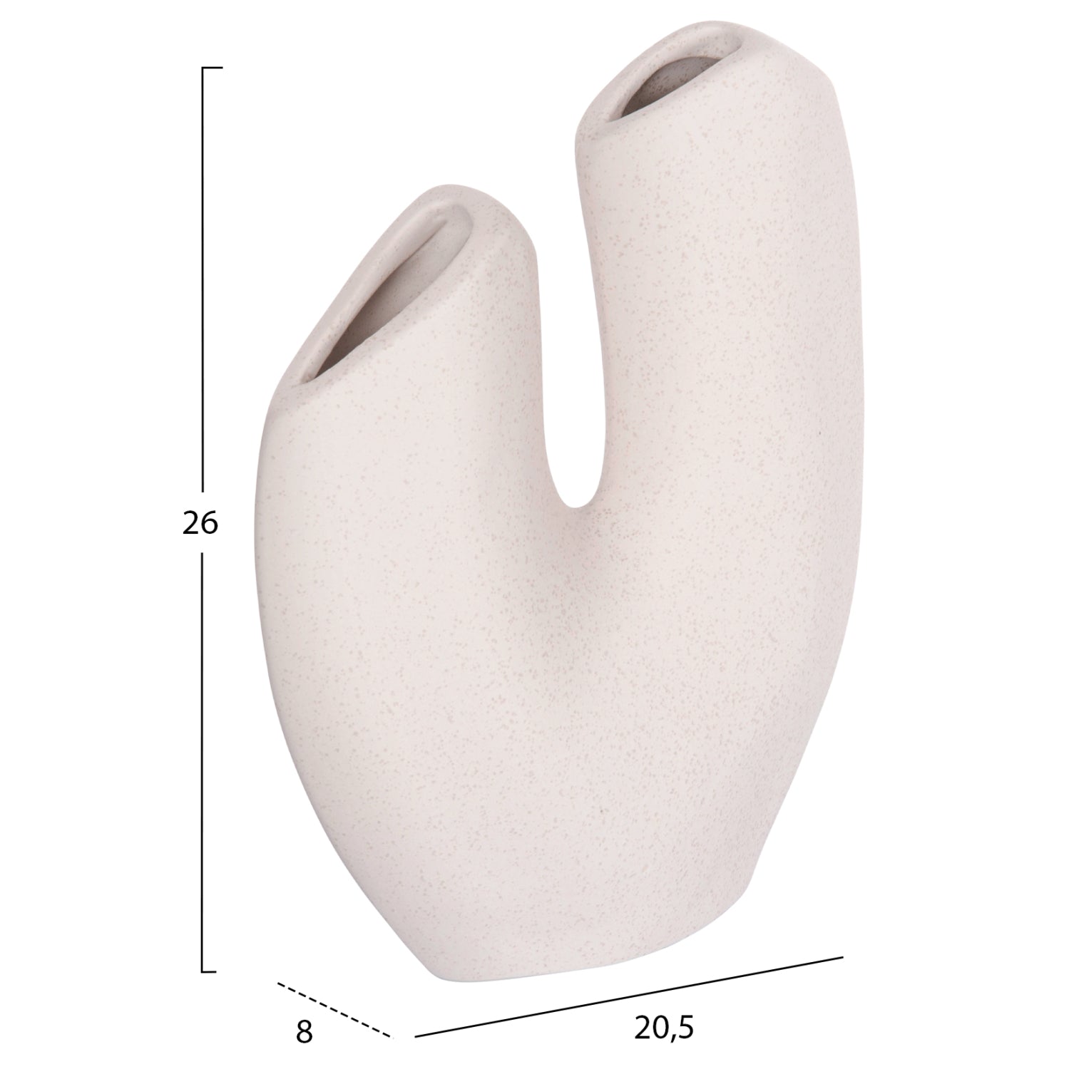 Декоративен керамичен плот за маса ARKEN бял 20.5x8x26см